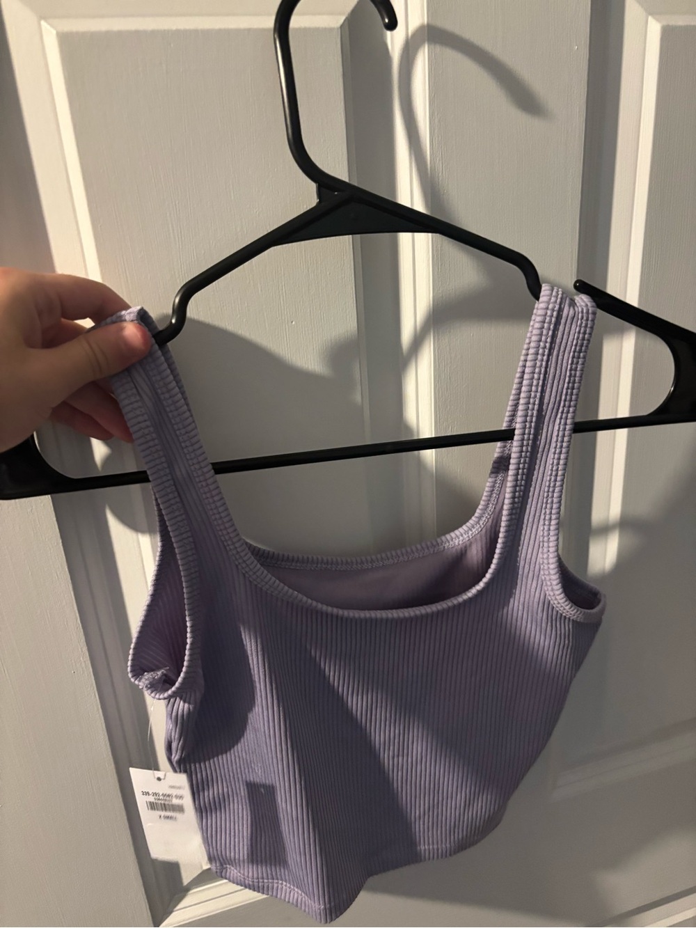 Hollister Ribbed Square-Neck Crop Tank in Lavender brand new size xs - Picture 4 of 4